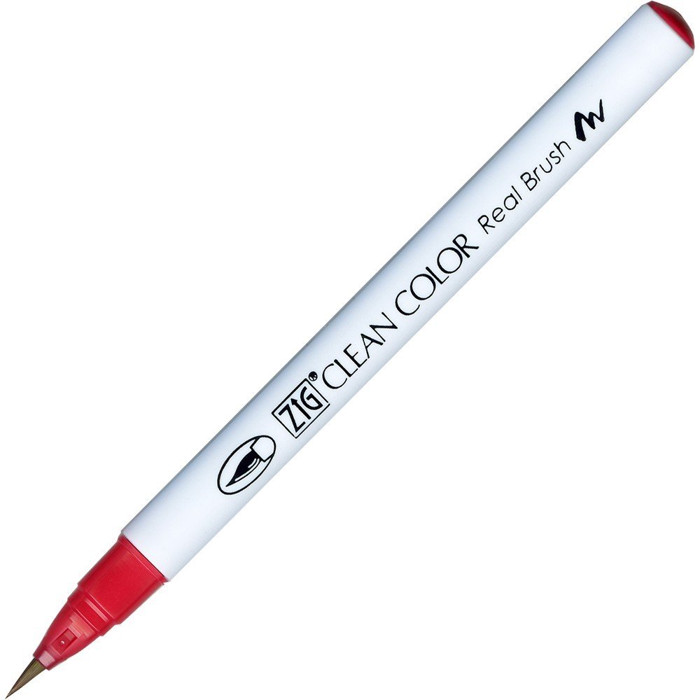 Penselpen ZIG Clean Color Real Brush - Geranium Red (029) - Penselpenne, Penne, Penne, kridt & tusch