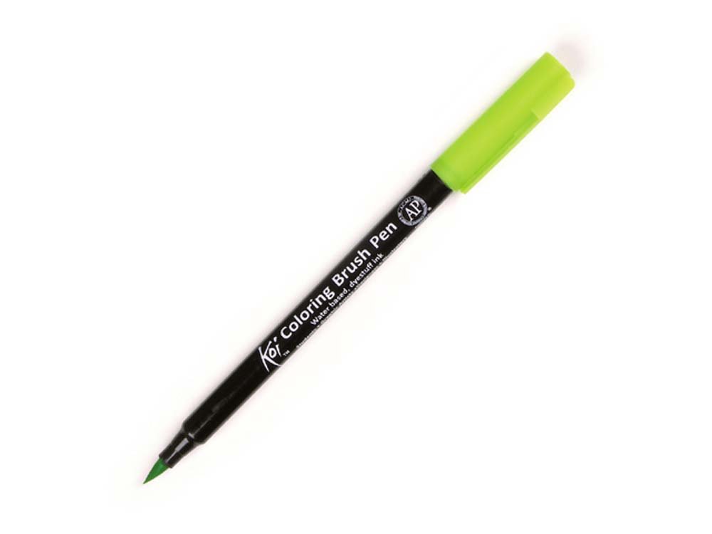 Koi Color Brush - Yellow Green - Fiberpenne, Penne, Penne, kridt & tusch