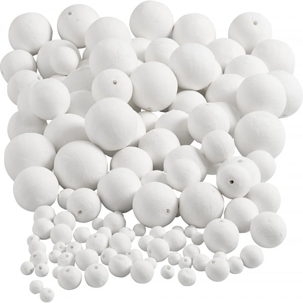 Flirtkulor - vit - olika storlekar - 240 st Flirtkulor - vit - olika storlekar - 240 st