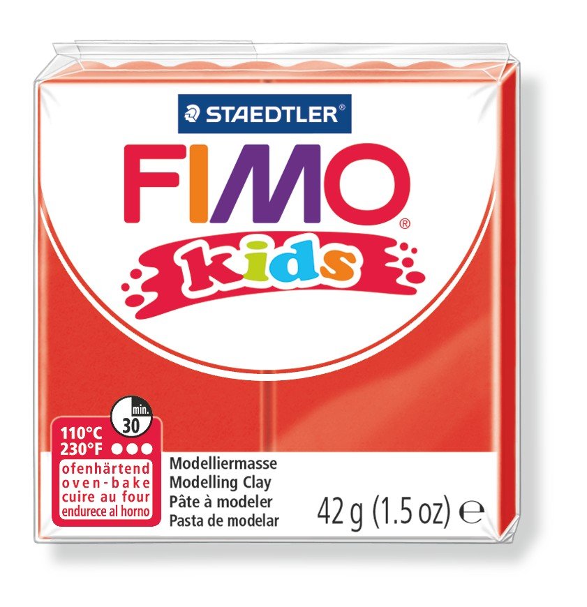 Modellervoks Fimo Kids 42 g - Rød - Fimolera, Modellere, Hobbyartikler til børn, Hobbymateriale, Håndværk