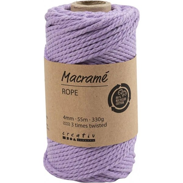 Makramégarn, lila, 55 m Makramégarn, lila, 55 m