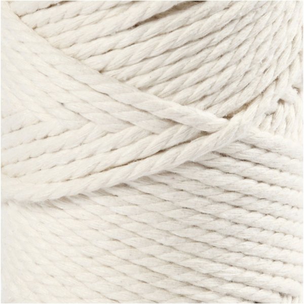 Makramégarn - råvit - Ø4 mm - 55 m Makramégarn - råvit - Ø4 mm - 55 m