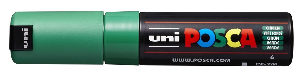 Uni Posca Marker PC-7M - Green (36) - Posca-penne, Markers, Penne, Penne, kridt & tusch
