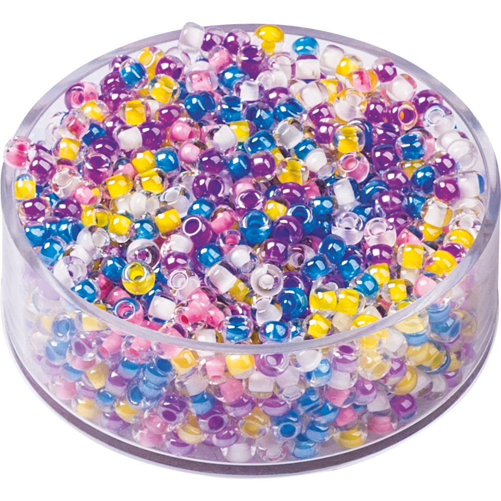 Bohemske rocailleperler 2,5 mm 17 g - Flerfarvede - Blandinger af rocaillesperler, Rocaillesperler, Håndværk