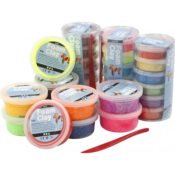 Foam Clay® - mixade färger - glitter - 28 burkar Foam Clay® - mixade färger - glitter - 28 burkar