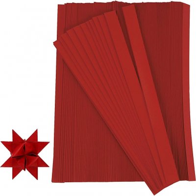 Stjernestrips - rd - 4,5 cm, 500 strips
