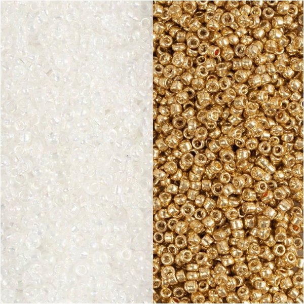 Rocaillepärlor 1,7 mm Vit 2 x 7 g Rocaillepärlor 1,7 mm Vit 2 x 7 g