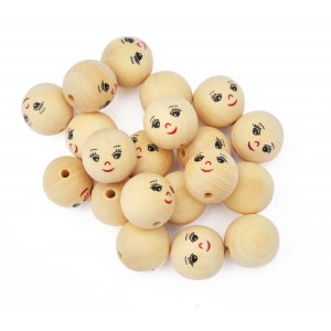 Träkula ansikte 30 mm - 20-pack Träkula ansikte 30 mm - 20-pack