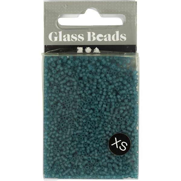 Rocaillepärlor 15/0 1,7 mm Matt Frozen Turkos 25 g Rocaillepärlor 15/0 1,7 mm Matt Frozen Turkos 25 g