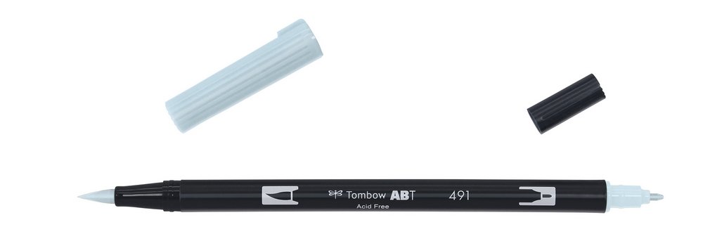 Tombow ABT Dual Brush - (491) Glacier blue - Kalligrafi penne, Kalligrafi, Penne, kridt & tusch