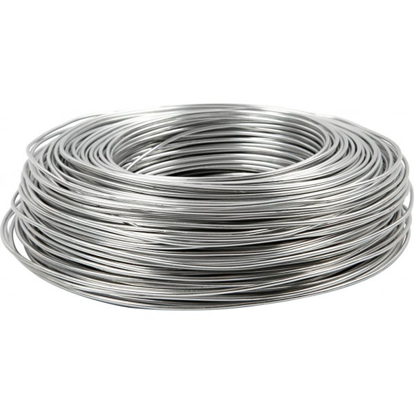 Aluminiumtråd - Ø2 mm - silver - 100 m Aluminiumtråd - Ø2 mm - silver - 100 m