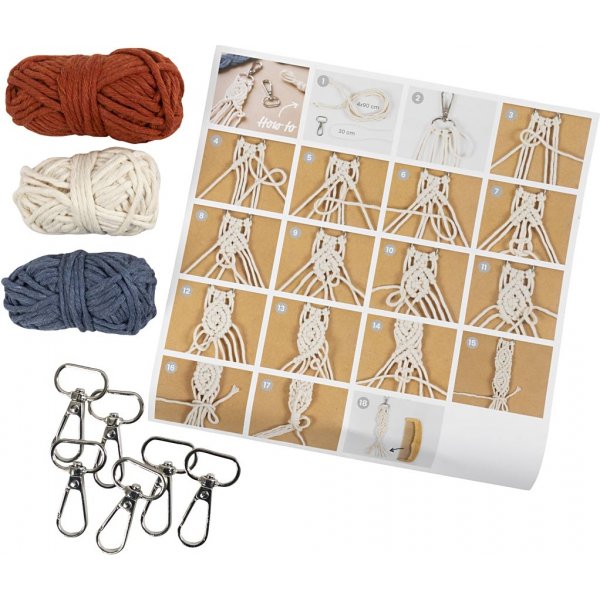 Mini DIY Kit Makramé - Nyckelringar Mini DIY Kit Makramé - Nyckelringar