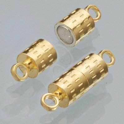 Magnetls 8 mm - guldplterad 2 st cylinder