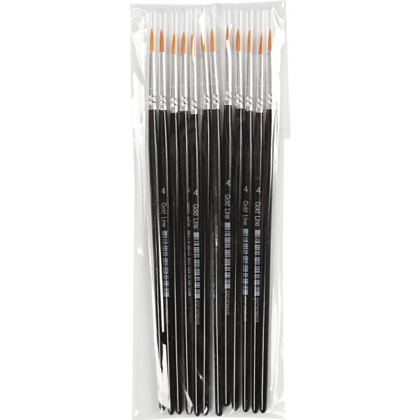 Gold Line-penslar - nr. 4 - runda - 12 st Gold Line-penslar - nr. 4 - runda - 12 st