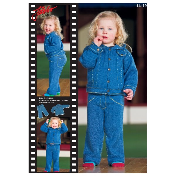 Stickmnster - Mjukis jeans & jeansjacka till barn