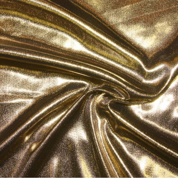 Blank Jerseystof Guld - 155 cm - Stretch stof, Beklædningsstoffer, Stof