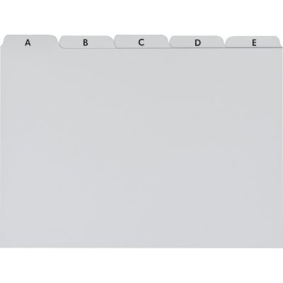 Skrivekort - A5 register - gr plast
