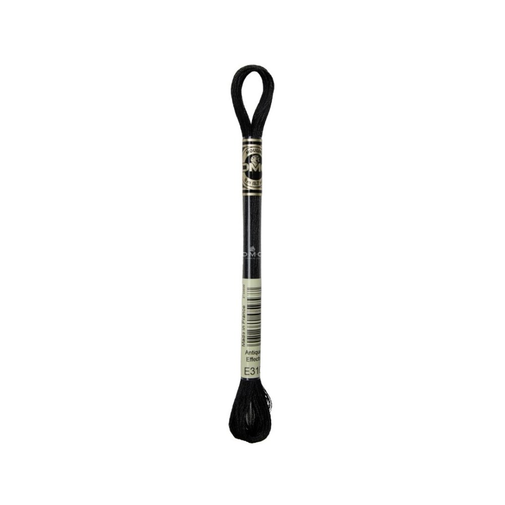 DMC Mouliné art. 317W Light Effects, E310 Metallic Black - Moulinegarn, Garn, Sticka & virka