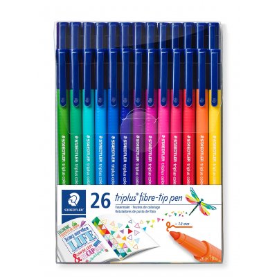 Fiberspisspenner Triplus Color 1 mm - 26 penner