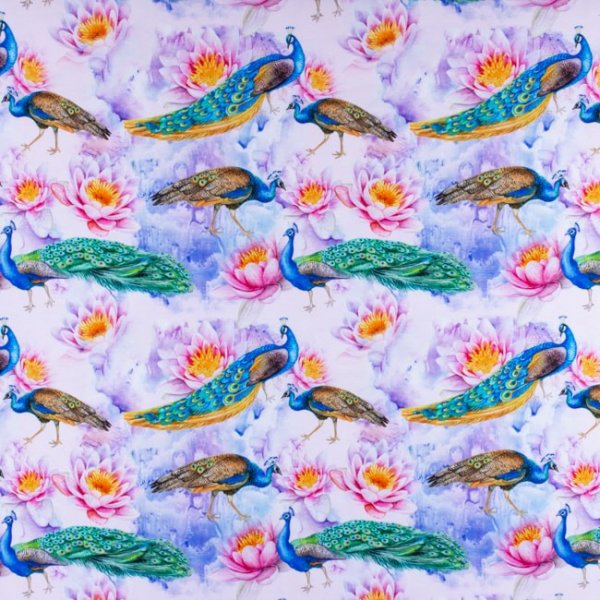 M�nstrad Trik� 150 cm - P�f�gel Vatten Lilja