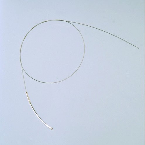 Smycketrd halsband 0,40 mm x 45 cm - silver ppen bajonett