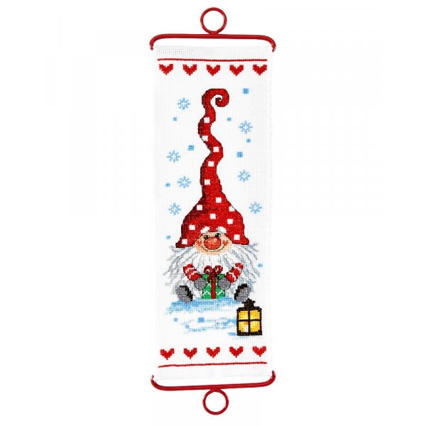 Broderikit Minivepa - Tomtenisse med julklapp