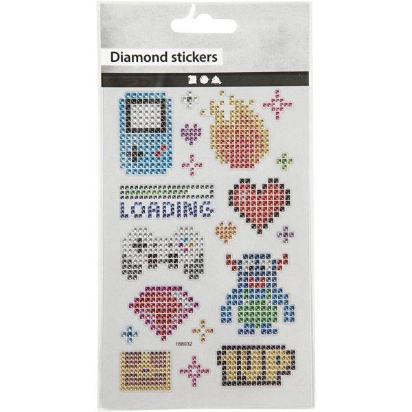 Diamantklistermærke Gadgets 10x16 cm 1 ark Diamantklistermærke Gadgets 10x16 cm 1 ark