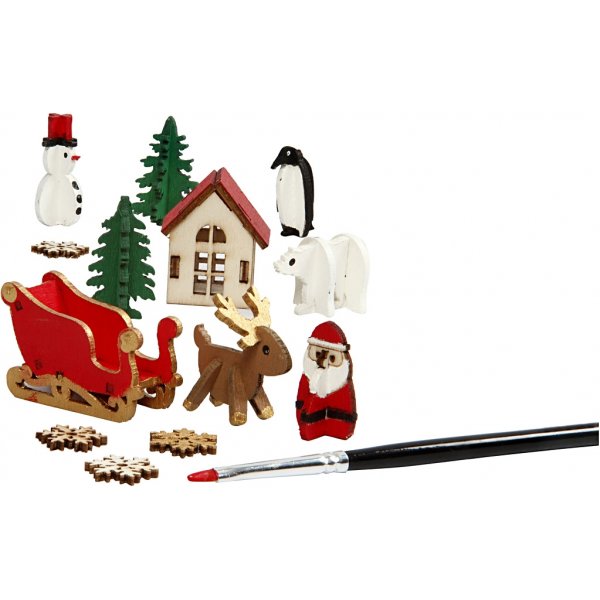 Sätt-ihop-själv träfigurer - jul Sätt-ihop-själv träfigurer - jul