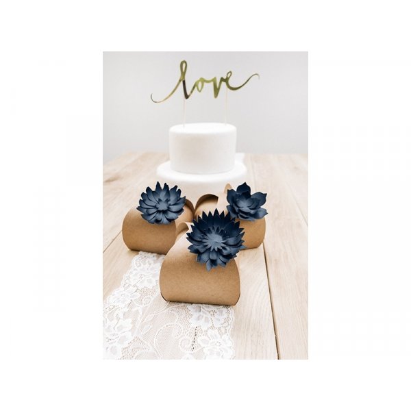 Blomsterdekorationer - Marinbl� 7,5 cm 3 st