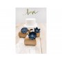 Blomsterdekorationer - Marinbl� 7,5 cm 3 st