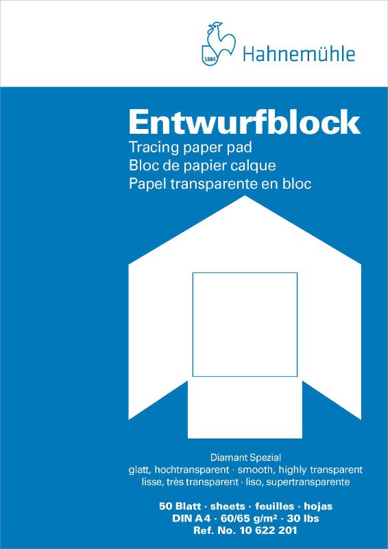 Tracingblok Hahnemühle Diamant 90/95 g - A3 - Sporingspapir, Papir, Kontorartikler