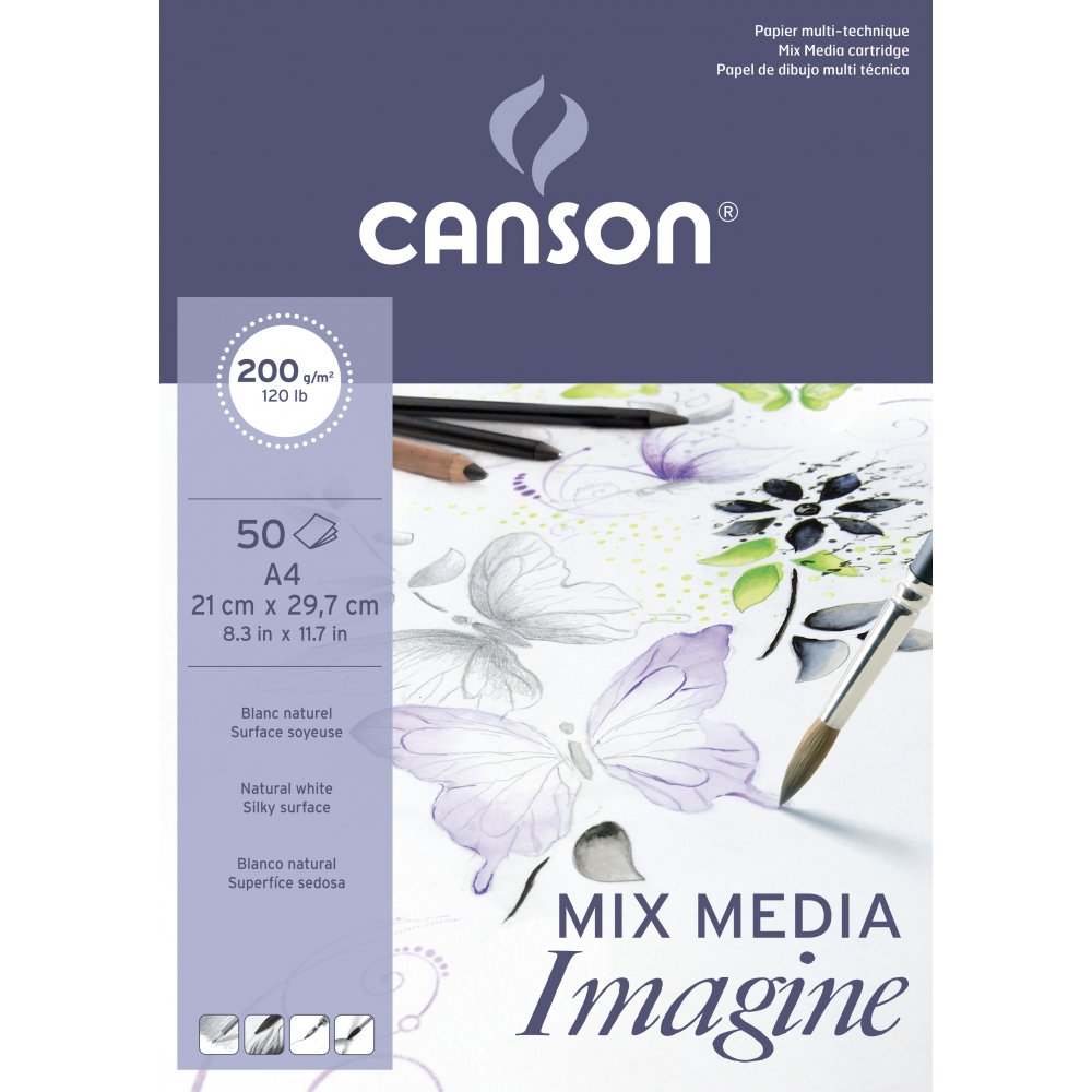 MixMedia Imagine 200 g - A4 - Øvrige papirer, Blok