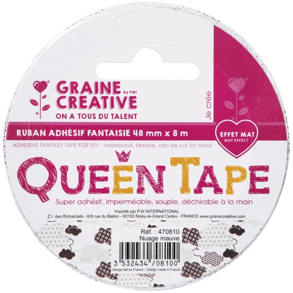 Queen tejp lila moln 48 mm x 8 m Queen tejp lila moln 48 mm x 8 m