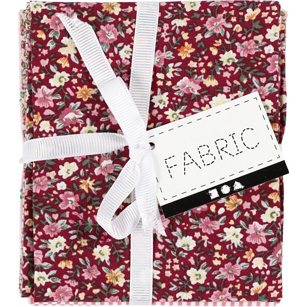 Patchworktyg - rosa - 4 st Patchworktyg - rosa - 4 st