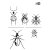 Stencils A4 - Insekter