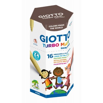 Tuschpennor Giotto Turbo Maxi Hudfrg - 16-pack