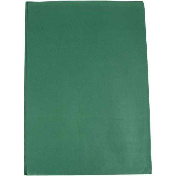Silkespapper - grön - 50 x 70 cm - 14 g -25 ark Silkespapper - grön - 50 x 70 cm - 14 g -25 ark
