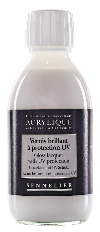 Fernis Sennelier 250 ml - Akryl Gloss lacquer - Akrylmedier, Malermedium, Fernis og kunstner medier til kunstmaling