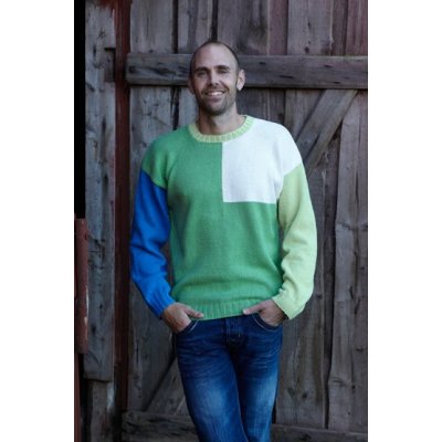 Strikkemnster - Langermet genser for menn (casual)