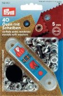 Snørehuller+skiver Br. 4 mm Sølvfarve 50-pak - Snøreringe, Knapper & fastgørelsesmidler, Sytilbehør