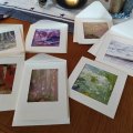 Kundbild Passepartoutkort med kuvert - råvit - 10 set