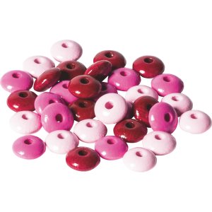 Tr�p�rlor mix 10 mm, 33 st, rosa nyanser