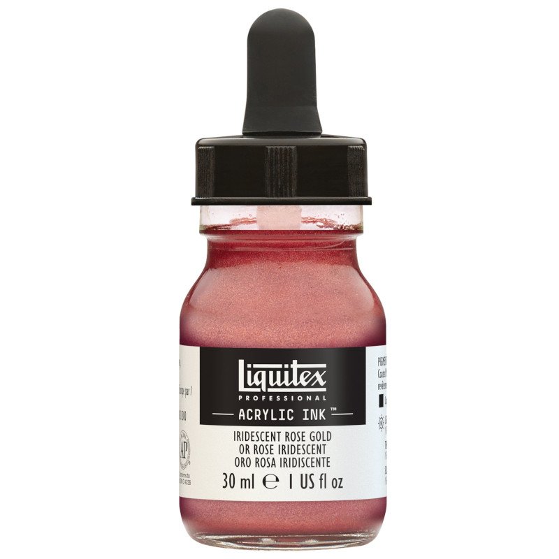 Akrylfärg - Liquitex Prof. Ink 30ml - Iridescent Rose Gold - Akrylfärger, Konstnärsfärger