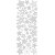 Klistermrker - slv - stjerner - 10 x 24 cm