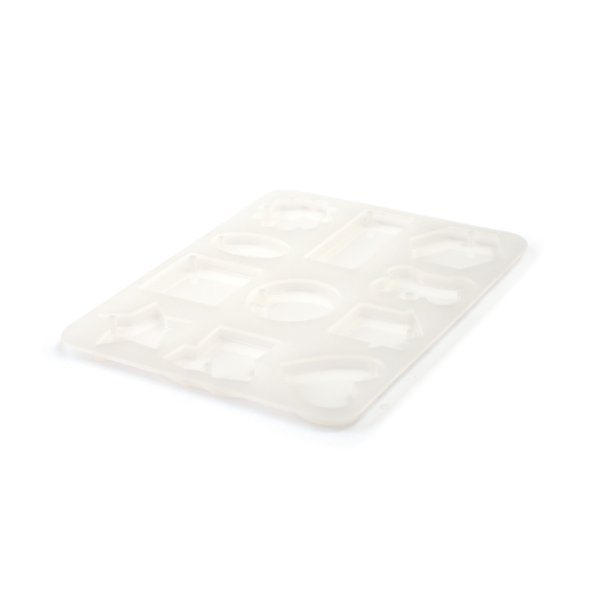 Silikonform f�r nyckelringar 15,6 x 12,1 x 0,7 cm