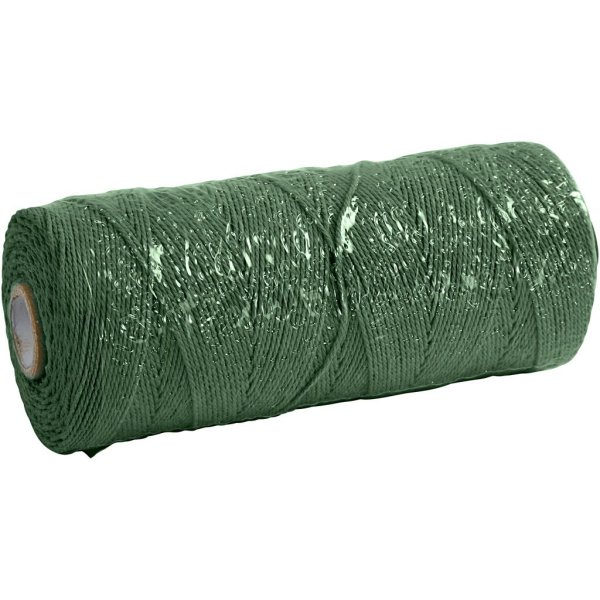 Makram�snor tynd 1 mm 315 m Gr�n - 1 n�gle