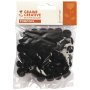 Svarta pomponer 15 mm, 45-pack Svarta pomponer 15 mm, 45-pack