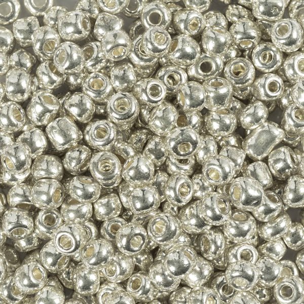 Rocaillepärlor 4 mm Silver 25 g Rocaillepärlor 4 mm Silver 25 g