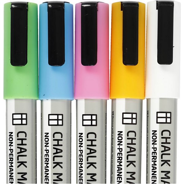 Chalk Markers - starka färger - 5 st Chalk Markers - starka färger - 5 st