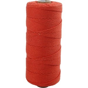 Makramésnor tynd 1 mm 315 m Orange Makramésnor tynd 1 mm 315 m Orange